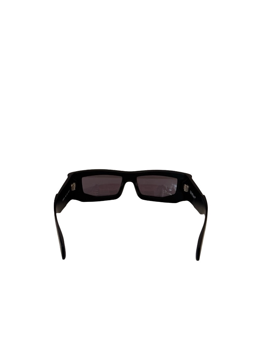 Off-White Black "Volcanite' Shield Sunglasses.