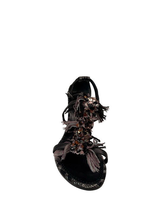 Chanel Multi-Colour Strappy Heel w/ Threads & Embellishments. Size: 40.5