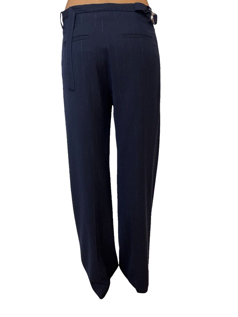 Dion Lee Navy Pinstripe Suit Pants. Size: 6