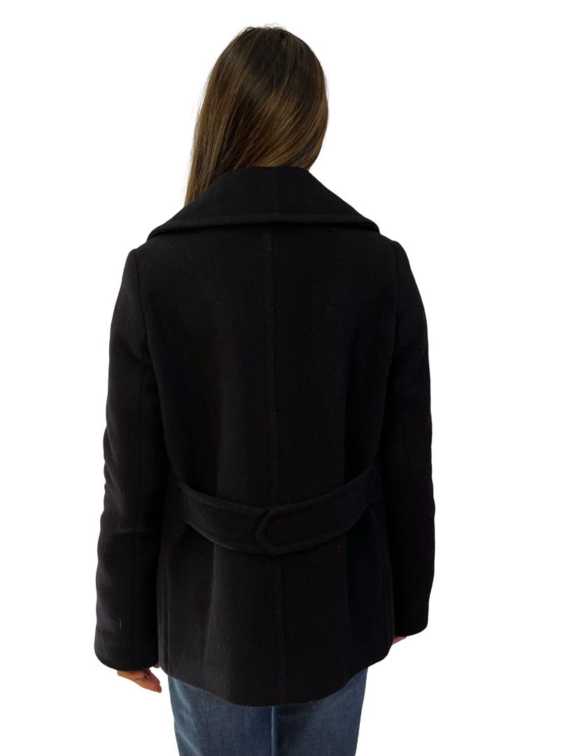 Nili Lotan Black Wool Double Breasted Jacket. Size: 4