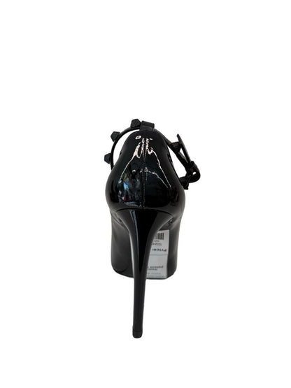 Balenciaga Black Patent Heel W Black Studded Strap. Size: 37