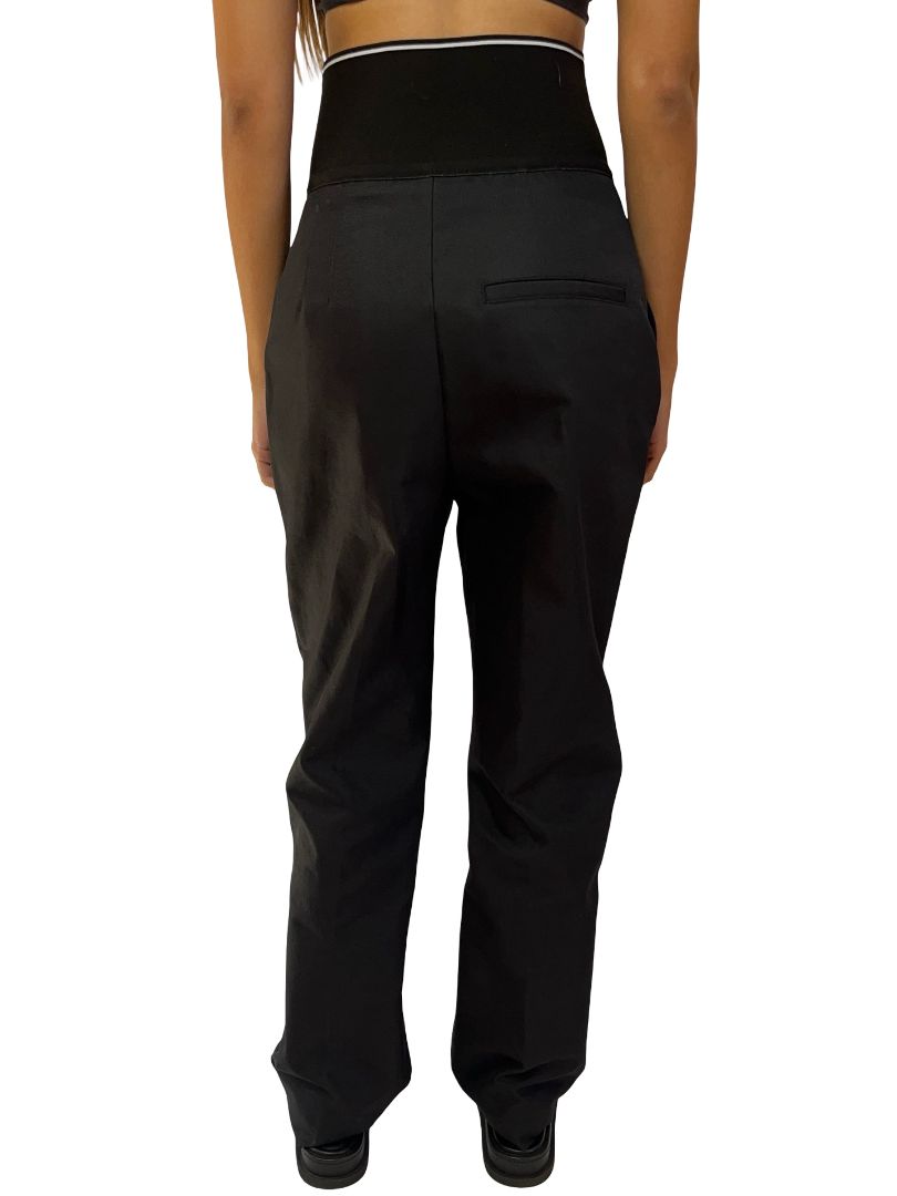 Alexander Wang Black Logo Waistband Pants. Size: 2