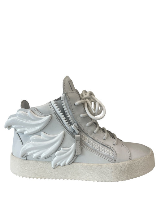Giuseppe Zanotti White High Top Angel Sneaker. Size: 36