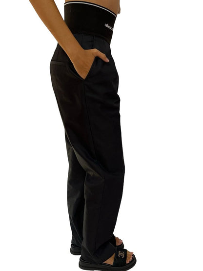 Alexander Wang Black Logo Waistband Pants. Size: 2