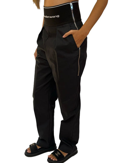 Alexander Wang Black Logo Waistband Pants. Size: 2