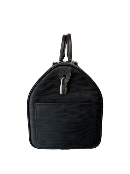 Louis Vuitton Black Epi Leather 35 Speedy Handbag.