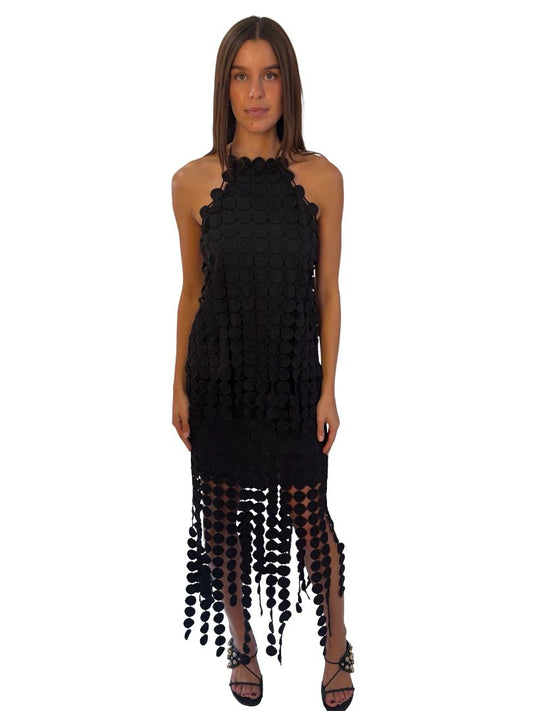 Camilla & Marc Black 'Murano' Halter Top/Skirt Set. Size: 6-8