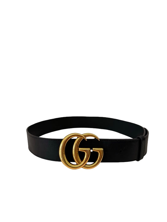 Gucci Black Leather Belt. Size: 80 / 32