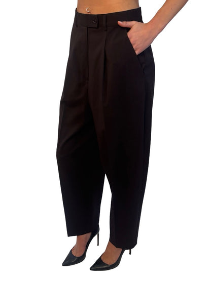 Jac+Jack Black Balloon Leg Trousers. Size: 8