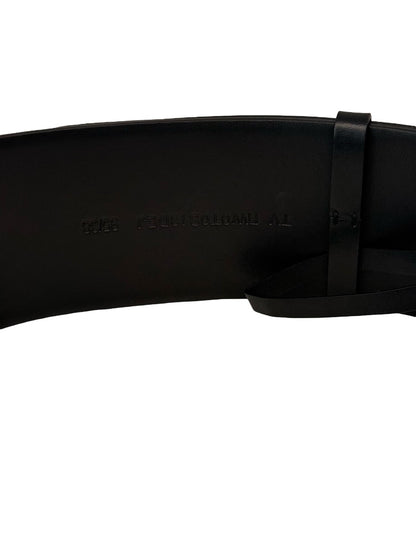 Valentino Black Thick Leather Belt. Size: 95/38