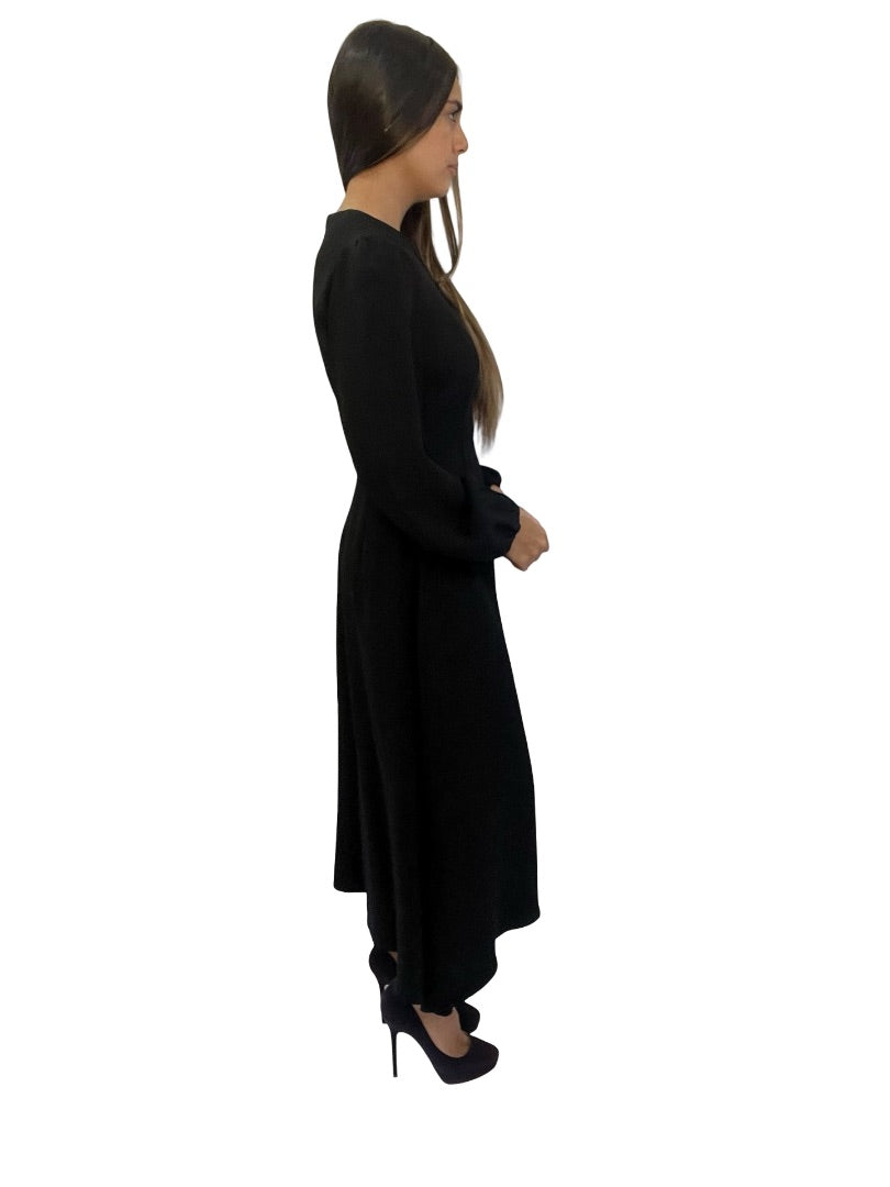 Zimmermann Black Long Puff Sleeve Maxi Dress. Size: 0