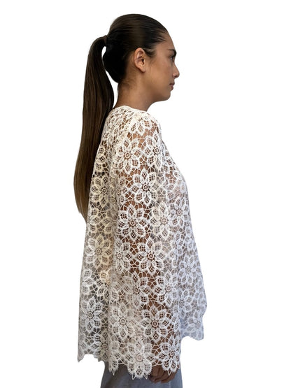 Zimmermann Cream Lace Long Sleeve. Size: 3