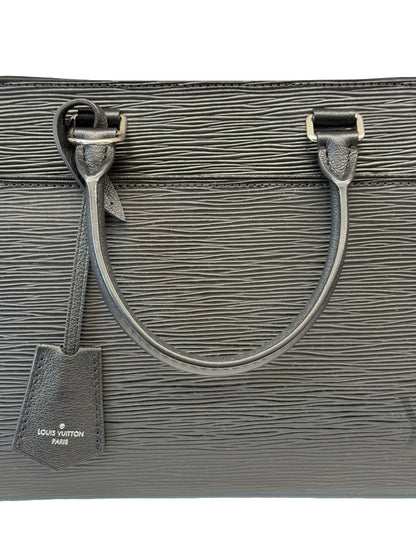 Louis Vuitton Black Epi Vaneau MM 2 Way Handbag.