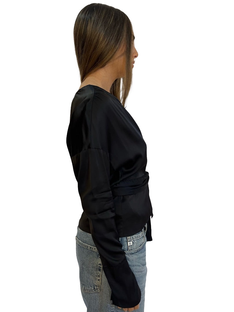 Manning Cartell Black Miami Heat Wrap Top. Size: 8