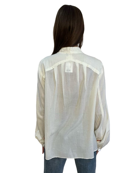 Rag & Bone Off-White Loose Blouse. Size: S