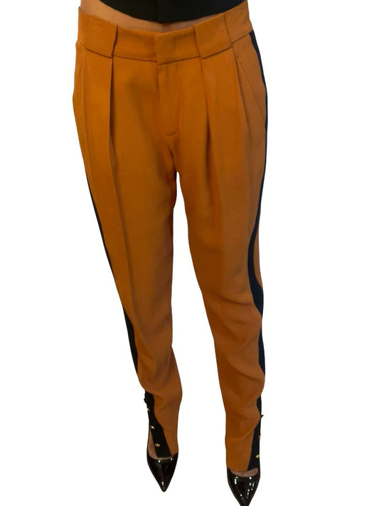 Gucci Burnt Orange / Black Two Tone Trousers. Size: 38