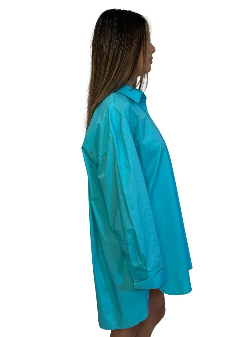 Scanlan Theodore Aqua Shirt. Size: 14