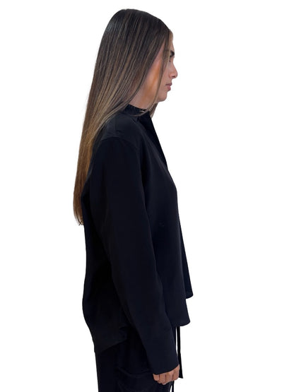 Scanlan Theodore Black Silk Shirt. Size: 8