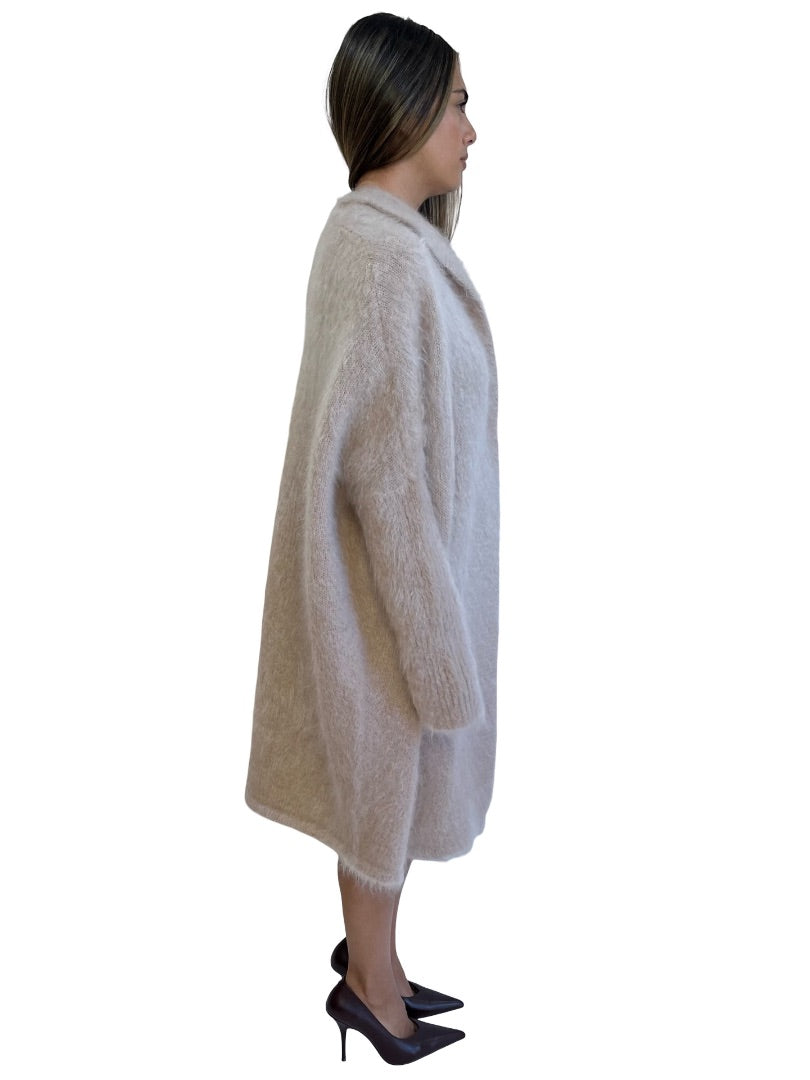 Scanlan Theodore Pink Mohair Long Cardigan. Size: ALL