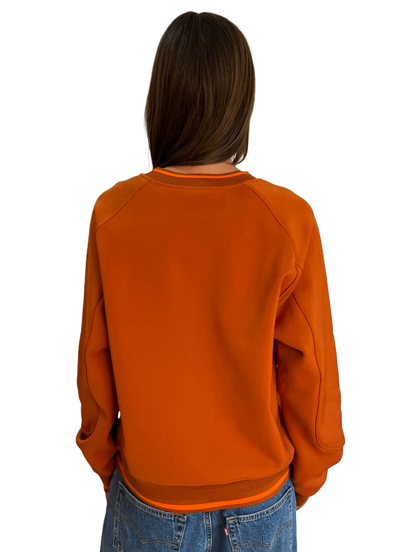Y-3 Orange Scuba Sweatshirt. Size: S