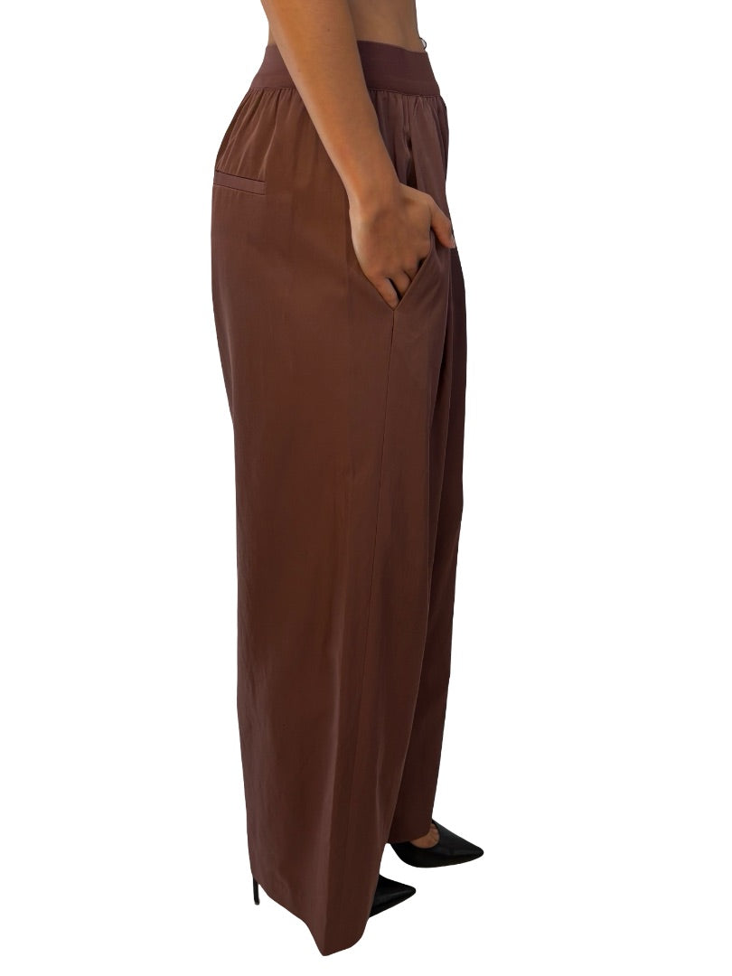 Tibi Mauve Elasticated Waistband Trousers. Size: XS