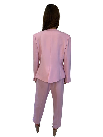 Carla Zampatti Pink Orchid Crepe Milan Jacket & Pant Set. Size: 12