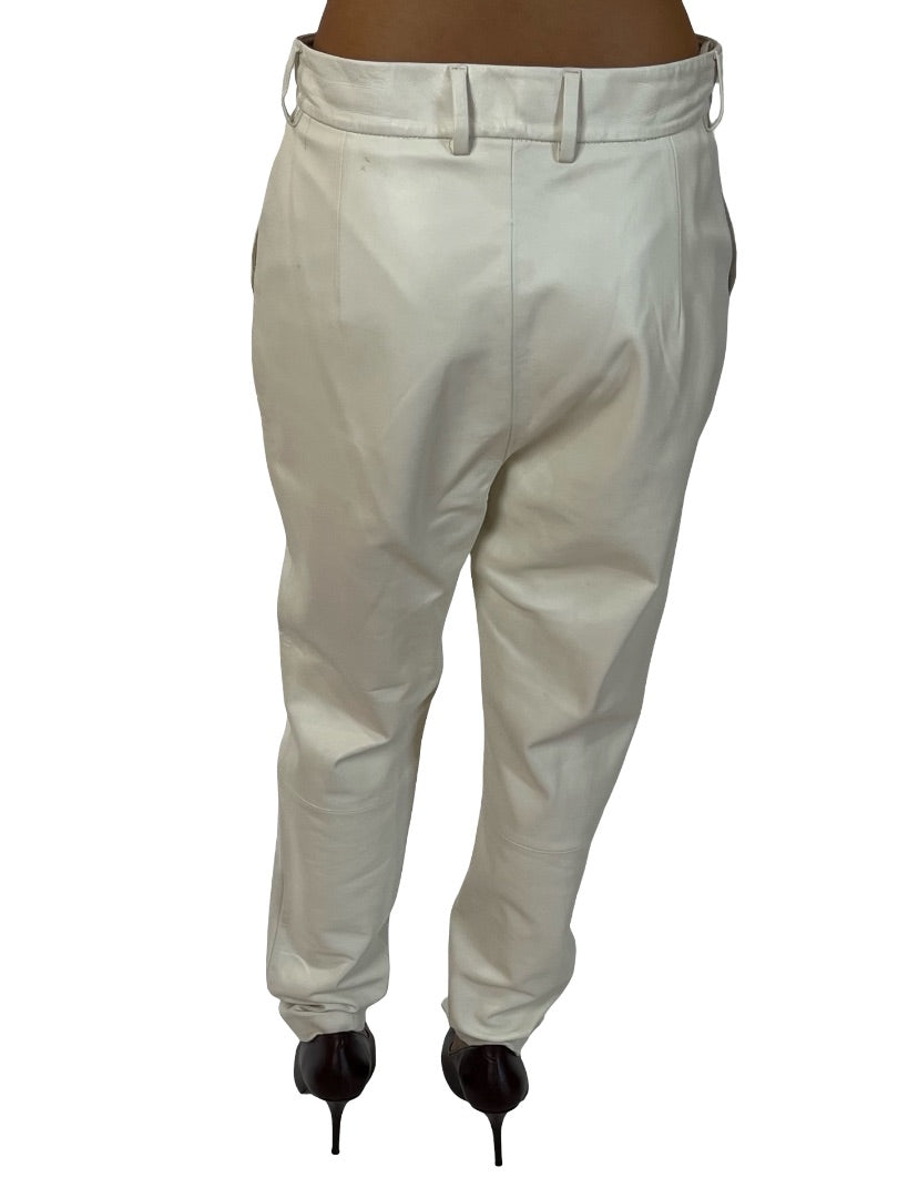 Scanlan Theodore White Skinny Leather Pants. Size: 8