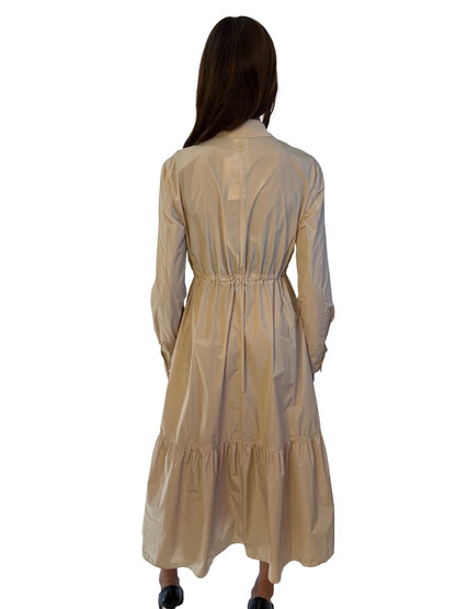 Weekend MaxMara Cream Drawcord Maxi Dress. Size: 8-10