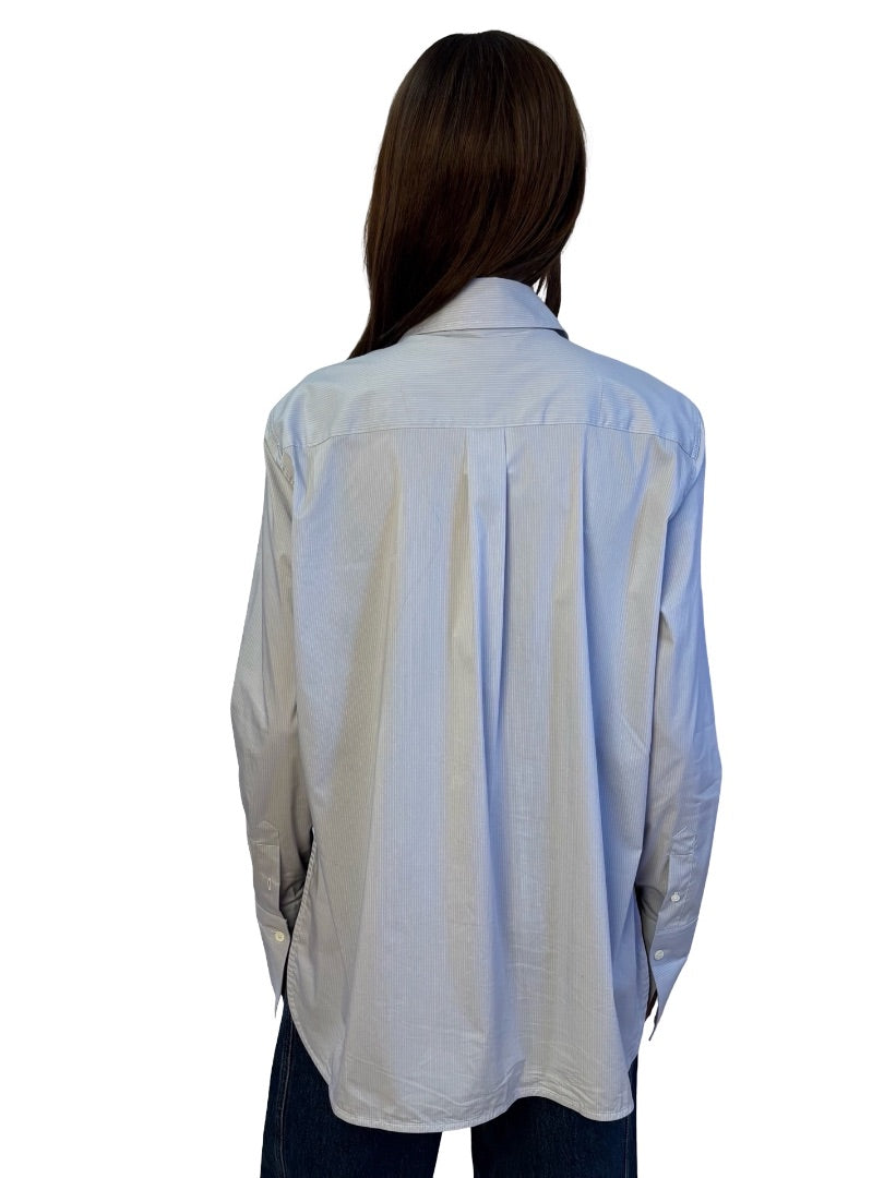 Scanlan Theodore Grey Pinstripe Shirt. Size: 12