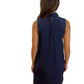 Victoria Beckham Navy Sleeveless Dress w Pockets. Size: 10