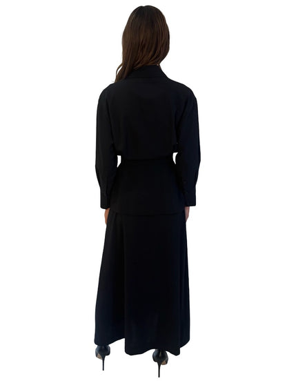 Camilla & Marc Black Shirt Dress w/ Skirt Overlay. Size: 6