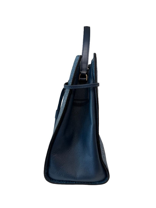 Etro Blue Paisley Drawstring Tote Bag.