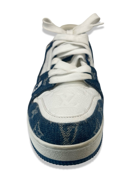 Louis Vuitton Blue / White Denim Monogram Trainer. Size: 39