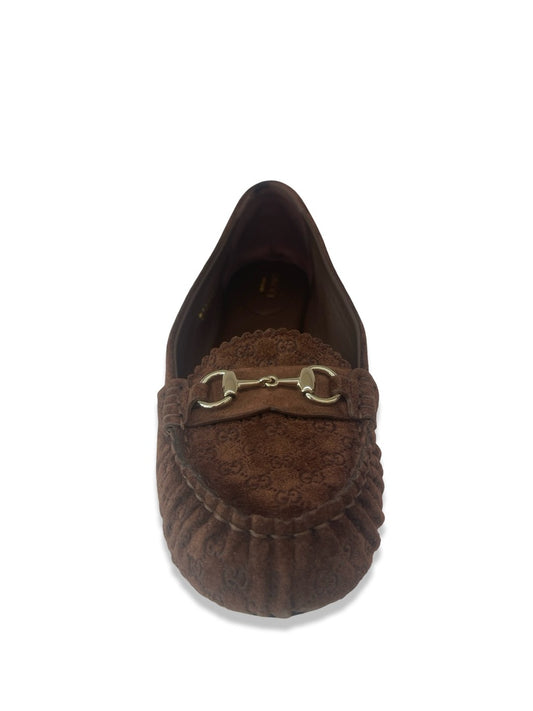 Gucci Brown Suede Horsebit Loafers. Size: 40.5