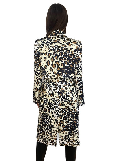 Carla Zampatti Off White 'La Dolce Vita' Leopard Trench. Size: 12
