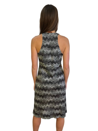 Missoni Mare Orange Zigzag Knit Midi Dress. Size: M