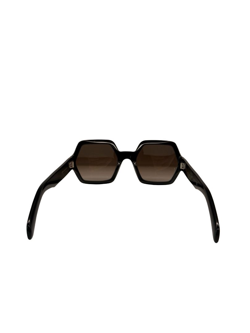Celine Black 'CL40131I' Geometric Sunglasses.
