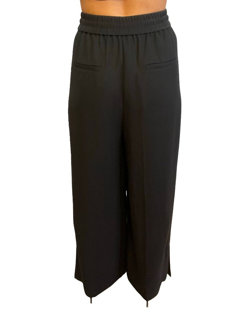 Willow Black Relaxed Wide Leg Pants W Slit. Size: 8