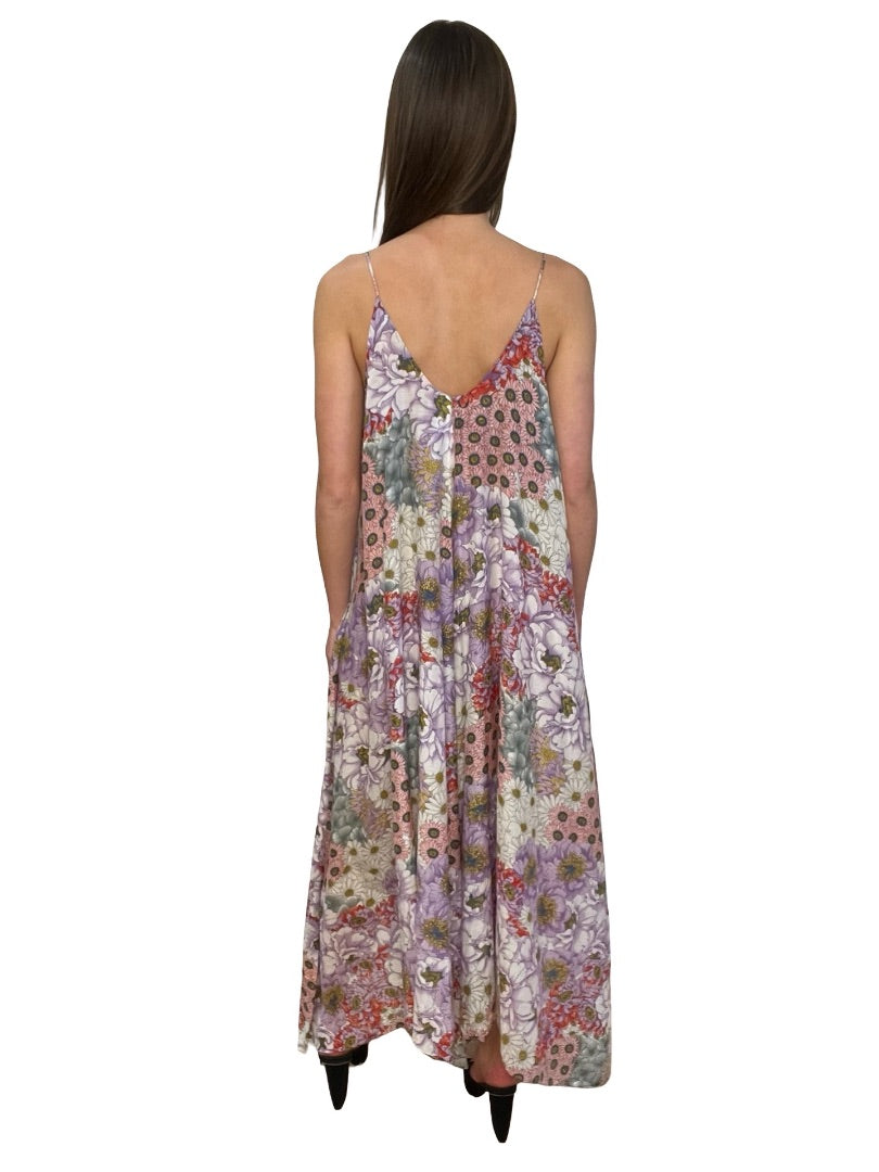 Zimmermann Purple / Multi-Colour Floral Print Strap Dress. Size: 2