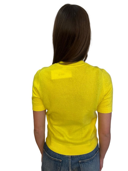 Zimmermann Yellow 100% Cashmere Tee. Size: 1