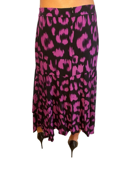 Husk Purple Leopard Skirt. Size: 12