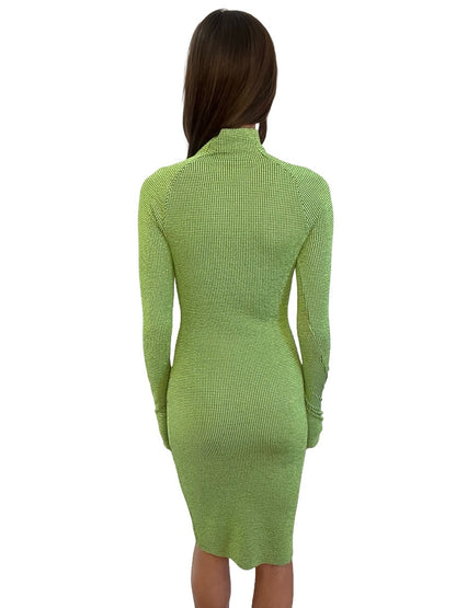 Camilla & Marc Green Textured Long Sleeve Dress. Size: 6