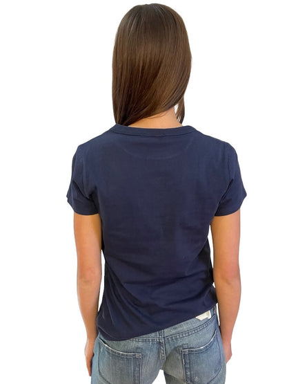 Maison Kitsune Navy 'Paris, France' T-Shirt. Size: S