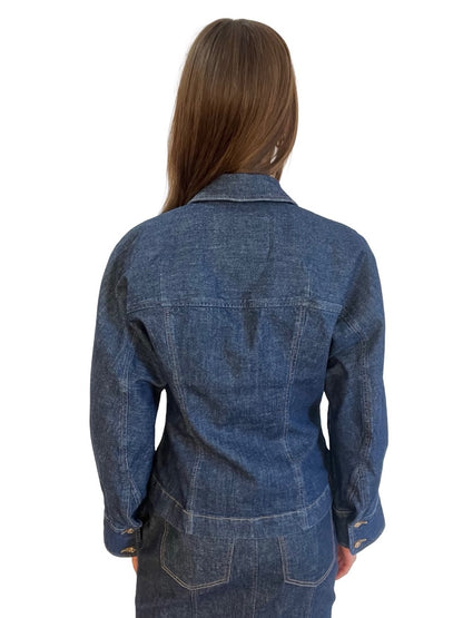 Scanlan Theodore Dark Blue Denim Jacket. Size: 8