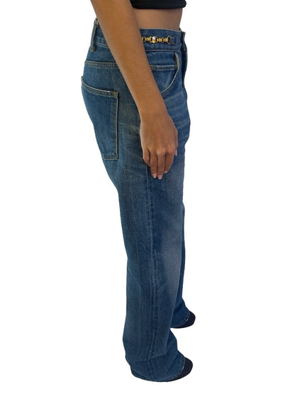 Celine Blue Jeans w/ Gold Hardware. Size: 29