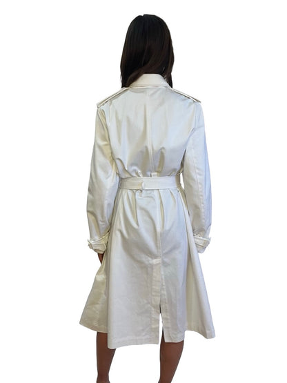 Scanlan Theodore White Cotton Trench Coat. Size: 12