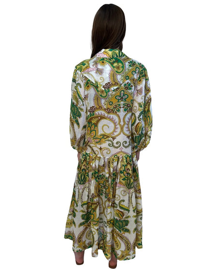 Alemais Neutral / Multi-Colour Octavia Shirt Dress. Size: 8