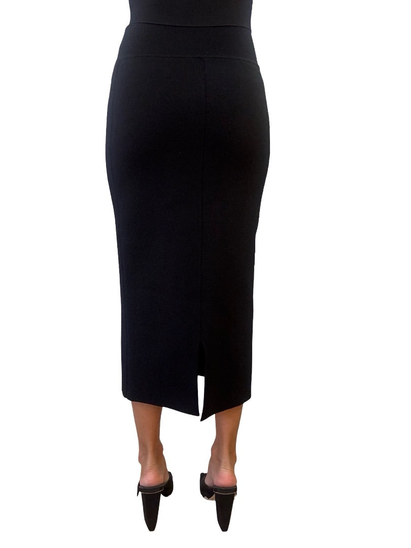Scanlan Theodore Black Crepe Knit Skirt. Size: M