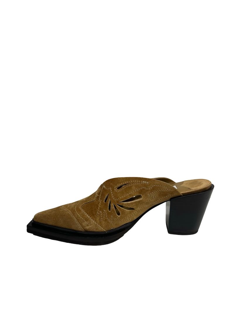 Jimmy Choo Beige Rattan Mix Suede Cece Mule. Size: 40