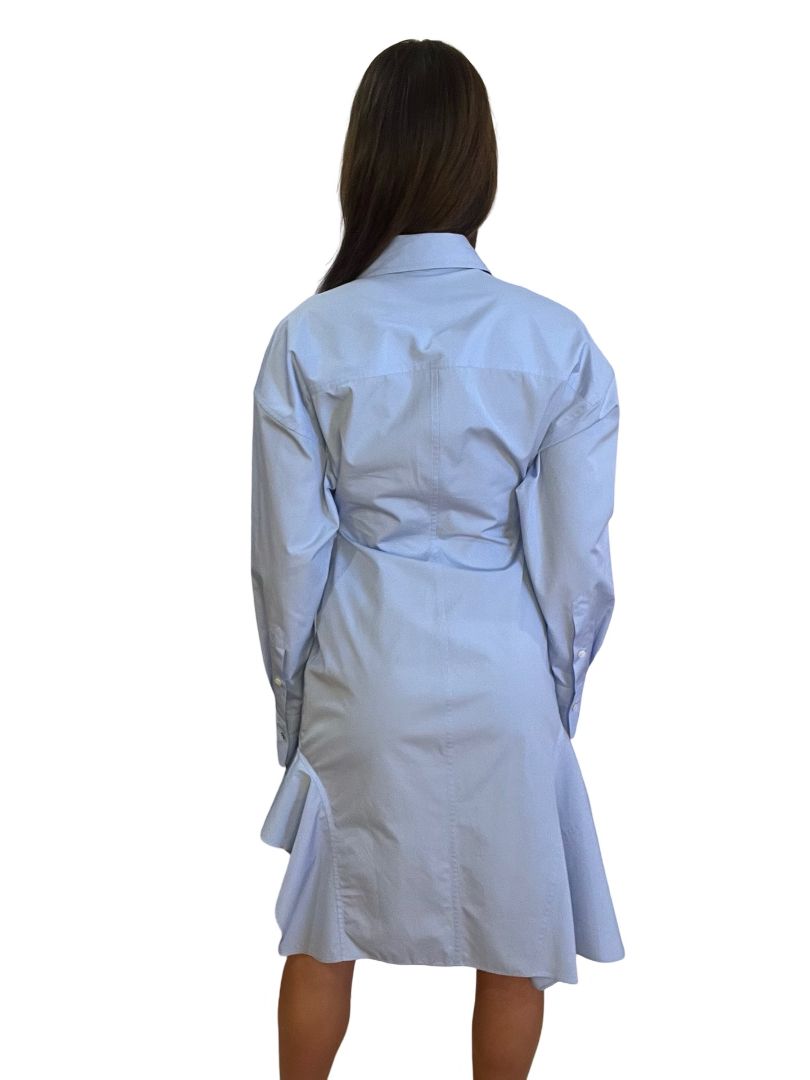 Stella McCartney Blue Shirt Dress w/ Stitch Detailing. Size: 38